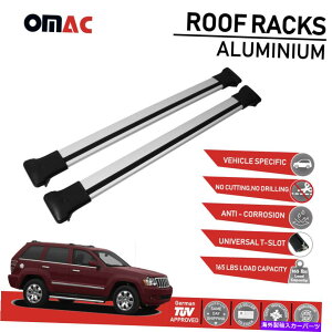 NXo[ W[vOh`FL[2005-2010̃Vo[וLA[tbNNXo[ Silver Luggage Carrier Roof Rack Cross Bars for Jeep Grand Cherokee 2005-2010