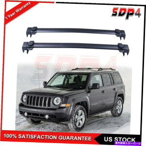 �N���X�o�[ 2007-2017�ɓK���Ă��܂��W�[�v�p�g���I�b�g�u���b�N���[�t���b�N�N���X�o�[�A���~�j�E���N���X�o�[���[�� Fit For 2007-2017 Jeep Patriot Black Roof Rack Cross Bar Aluminum Crossbar Rails�y���s�A��