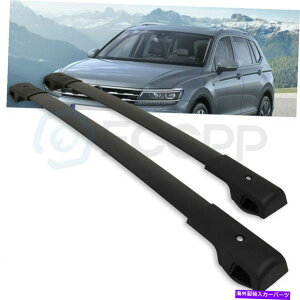 NXo[ 2018- 2020ÑubN[tbN[tHNX[QeBOALAgbvוݕ Black Roof Rack Rail For 2018- 2020 Volkswagen Tiguan Carrier Top luggage cargo
