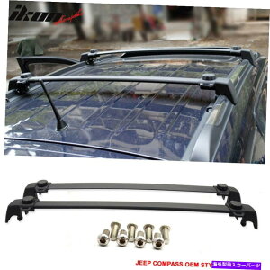 NXo[ tBbg11-16W[vRpXOEt@Ng[X^C[tbNNXo[ubNAuXA~jE Fits 11-16 Jeep Compass OE Factory Style Roof Rack Cross Bar Black ABS Aluminum