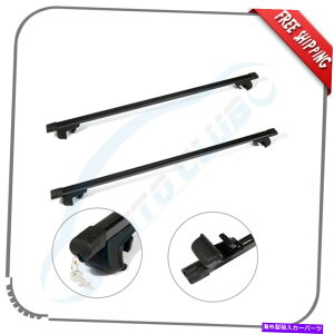 �N���X�o�[ �u���b�N48 �W�[�v�p�g���I�b�g�A���~�j�E�����[���N���X�o�[�p�̒����\�ȃ��[�t���b�Nw/ lock Black 48Adjustable Roof Rack For JEEP PATRIOT Aluminum Rails Cross Bar w/ Lock�y���s�A���i�z