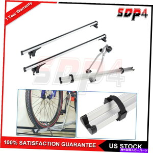 クロスバー ユニバーサル50 "調整可能なルーフラック2xクロスバー+ 1つの自転車ラッククランプマウントW/キー Universal 50" Adjustable Roof Rack 2x Cross Bar+ 1 Bike Rack Clamp Mount w/ Key