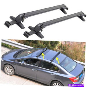 NXo[ 2xԂ̃gbvו[tbNNXo[LA\ȑgjo[T 2x Car Top Luggage Roof Rack Cross Bar Carrier Adjustable Window Frame Universal