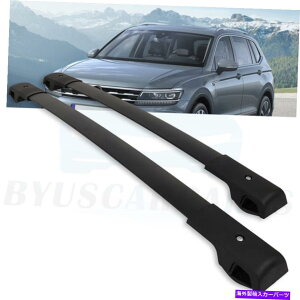 NXo[ 2018-2020̃ubN[tbN[tHNX[QeBOALAgbvוݕ Black Roof Rack Rail For 2018-2020 Volkswagen Tiguan Carrier Top Luggage Cargo