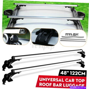 クロスバー 48 ''ユニバーサルカーオートトップルーフラッククロスチューブバー貨物荷物キャリア 48'' Universal Car Auto Top Roof Rack Cross Tube Bars Cargo Luggage Carrier