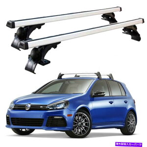 NXo[ VWStMK6 2009-2013p̃J[gbv[tbNNXo[וLAA~jE Car Top Roof Rack Cross Bar Luggage Carrier Aluminum For VW Golf MK6 2009-2013