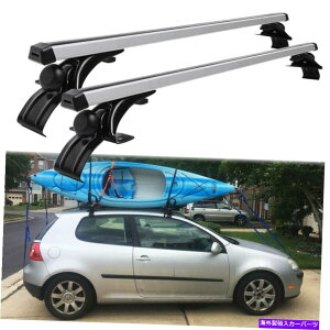 NXo[ 48 "Ԃ̃gbv[tbNNXo[ݕוLAVWrbgJX^ɃZbg 48" Car Top Roof Rack Cross Bar Cargo Luggage Carriers Set For VW Rabbit Custom