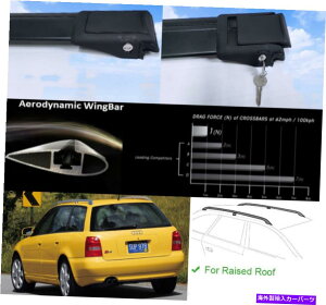 NXo[ Audi S4 B5 Avant 1997-2002[tbNNXo[ubNZbg Fits Audi S4 B5 Avant 1997-2002 Roof Racks Cross Bars Black Set