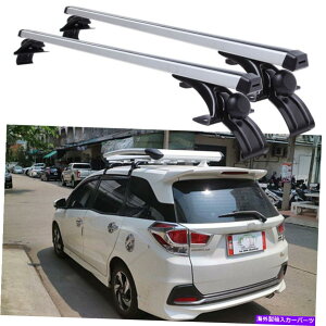 �N���X�o�[ �z���_���r���I48 �J�[�g�b�v���[�t���b�N�N���X�o�[�ו��ו��L�����A�A���~�j�E�� For Honda Mobilio 48 Car Top Roof Rack Cross Bar Luggage Cargo Carrier Aluminum�y���s�A���i�z