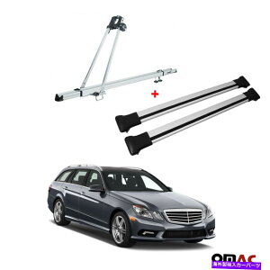 NXo[ ]ԃLA[tbN +NXo[ZbgZfXENXS212 2010-2016 Bike Carrier Roof Rack + Cross Bars Set Fits Mercedes E-Class S212 2010-2016