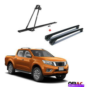 NXo[ ]ԃLA[tbN +NXo[ubNZbgYteBA2016-2021 Bike Carrier Roof Rack + Cross Bars Black Set For Nissan Frontier 2016-2021