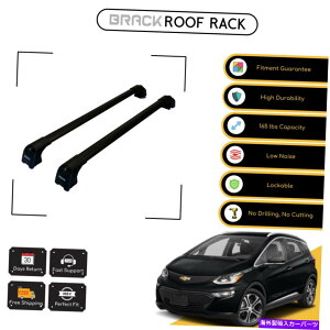 �N���X�o�[ �V�{���[�{���g2019�̃u���b�N���[�t���b�N�ו��ו��L�����A�N���X�o�[ - �u���b�N�A�b�v BRACK Roof Rack Luggage Carrier Cross Bars For Chevrolet Bolt 2019 - Up Black�y���s�A���i�z
