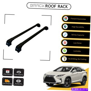 �N���X�o�[ ���N�T�XRX 2016�̃u���b�N���[�t���b�N�ו��L�����A�N���X�o�[ - �u���b�N�A�b�v BRACK Roof Rack Luggage Carrier Cross Bars For Lexus Rx 2016 - Up Black�y���s�A���i�z