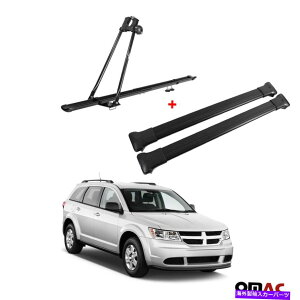 NXo[ ]ԃLA[t}EgbN +NXo[AluB Dodge Journey 2008-2022̐ݒ Bike Carrier Roof Mount Rack + Cross Bars Alu. Set For Dodge Journey 2008-2022
