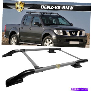 NXo[ tBbg05-22YteBA4DR 2PCS[tbNTCh[ubNLbvOEX^C Fits 05-22 Nissan Frontier 4Dr 2PCS Roof Racks Side Rails Black Cap OE Style