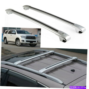 NXo[ g^ZRCA2008-2022Vo[A~jEQbWbN[̃NXo[tBbg Cross Bar Fits for Toyota Sequoia 2008-2022 Silver Aluminum Luggage Rack Rails