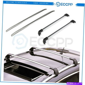 �N���X�o�[ 2PCS�N���X�o�[�g�b�v���[�t���b�N��2013-2018��2x�T�C�h���[��Mitsubishi Outlander 2pcs Cross Bars top Roof Rack & 2x side rail For 2013-2018 Mitsubishi Outlander�y���s�A���i�z