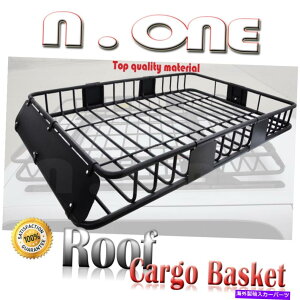 NXo[ 61 "gbv[tbN[oXPbgoXPbgNXo[}EgGNXeVݕLAz_[ 61" Top Roof Rack Storage Basket Cross Bar Mount Extension Cargo Carrier Holder