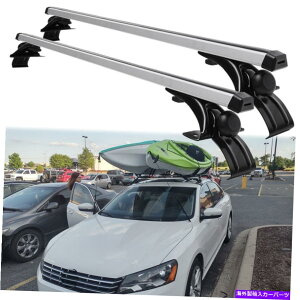 NXo[ 48 "Ԃ̃gbv[tbNNXo[ݕוLAVWtHNX[QpT[g 48" Car Top Roof Rack Cross Bar Cargo Luggage Carriers For VW Volkswagen Passat