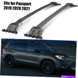 クロスバー ホンダパスポートのクロスバーフィット2019-2021アルミニウム合金ルーフレールブラック2PCS Cross bar fits for Honda Passport 2019-2021 Aluminum alloy roof rails black 2pcs