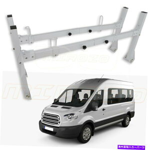 �N���X�o�[ Chevy Express van 2�o�[���_�[���[�t���b�N�X�`�[���z���C�g���b�N440lb�̃N���X�o�[ Crossbar For Chevy Express Van 2 bar Ladder Roof Rack Steel White Rack 440lb