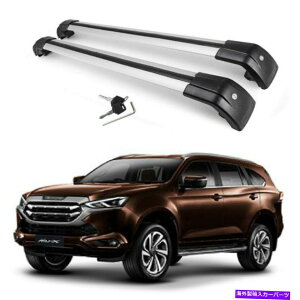 �N���X�o�[ 2PCS FITS FOTISUZU MUX MU-X 2012-2019���[�t���[�����b�N�N���X�o�[�N���X�o�[�z���_�[ 2Pcs Fits for ISUZU MUX MU-X 2012-2019 Roof Rail Racks Cross Bar Crossbar Holder�y���s�A���i�z