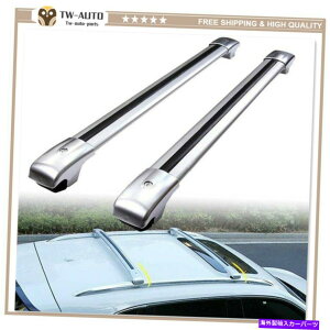 クロスバー ジープチェロキー2014-2019アルミニウムルーフレールラッククロスバークロスバーに適した2PC 2Pcs Fit for Jeep Cherokee 2014-2019 Aluminum Roof Rail Rack Cross Bar Crossbar
