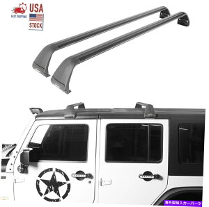 �N���X�o�[ 2PCS�N���X�o�[���[�t���b�N�ݕ��ו�2007-2022 4DOOR�W�[�v�����O���[�n�[�h�g�b�v 2PCS CrossBar Roof Rack Cargo Luggage for 2007-2022 4Door Jeep Wrangler Hard Top�y���s�A���i�z