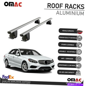 NXo[ ZfXENXZ_2010-2016̌Œ_NXo[[tbN[Vo[ Fixed Point Crossbar Roof Rack Rail Silver For Mercedes E-Class Sedan 2010-2016