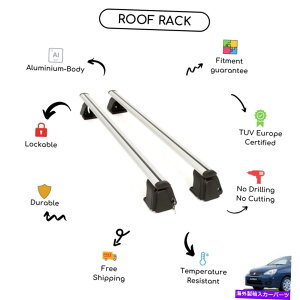 �N���X�o�[ �X�Y�L�E���A�i�E�Z�_��2001-2008�̂��߂ɃZ�b�g���ꂽ���̃��[�t���b�N�N���X�o�[ Bare Roof Rack Cross Bars Set for Suzuki Liana Sedan 2001 - 2008�y���s�A���i�z
