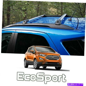 �N���X�o�[ Ford Eco Sports 2013-2021���[�t���b�N�N���X�o�[�ݕ��^���Ǝ҃��[���u���b�N Fits Ford Eco Sports 2013-2021 Roof Racks Cross Bars Cargo Carrier Rails Black�y���s�A���i�z