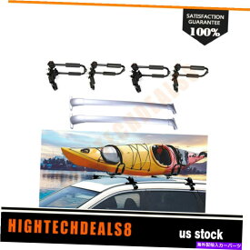 クロスバー 2013年から2019年の日産パスファインダーのシルバールーフラッククロスバー +屋上カヤックラック Silver Roof Rack Cross Bar + Rooftop Kayak Rack For 2013-2019 Nissan Pathfinder
