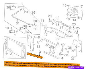 Radiator Cadillac GM OEM 00-05 Deville 4.6L-V8���W�G�[�^�[ - �A�b�p�[�V�[��25687288 Cadillac GM OEM 00-05 DeVille 4.6L-V8 Radiator-Upper Seal 25687288�y���s�A���i�z