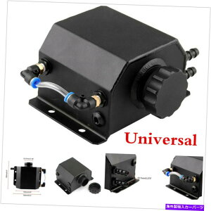 Radiator 1000ml�u���b�N�A���~�j�E�����j�o�[�T���J�[���W�G�[�^�[�N�[�����g�N�[�����g�I�[�o�[�t���[�{�g���t�� 1000ML Black Aluminium Universal Car Radiator Coolant Overflow Bottle With Cap�y���s�A���i�z