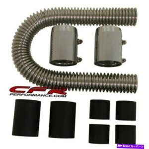 Radiator jo[TtH[htH[h36 "NXeX|WG[^[z[XLbg Universal For Chevy Ford 36" Chrome Stainless Steel Radiator Hose Kit