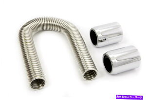 Radiator ONGhLbṽ[VOp[CO 36WG[^[z[XLbgP/N R7308 Racing Power Co 36 In Long Chrome End Caps Radiator Hose Kit Kit P/N R7308