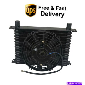 Radiator �G���W���g�����X�~�b�V�����I�C���N�[���[15�s10 8�C���`�̃G���N�g���b�N�t�@���L�b�g�t�����j�o�[�T�� Engine Transmission Oil Cooler 15 Row 10AN Universal With 8 Electoric Fan Kit�y���s�A���i�z