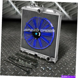 Radiator 2A~jEWG[^[+1x 9 "t@u[92-00 EJ/EK/Del Sol EG/Integra DB DC 2-ROW ALUMINUM RADIATOR+1X 9" FAN BLUE FOR 92-00 EJ/EK/DEL SOL EG/INTEGRA DB DC