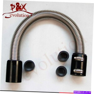 Radiator NXeX|WG[^[z[XLbg24 "jo[TA~jENvJo[V Chrome Stainless Steel Radiator Hose Kit 24" Universal Aluminum Clamp Covers NEW