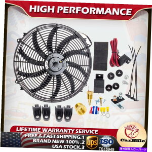 Radiator 16 �d�C���W�G�[�^�[�t�@��3000+CFM�T�[���X�^�b�g�z���X�C�b�`�����[�L�b�g�A�b�v�O���[�h�č� 16 Electric Radiator Fan 3000+CFM Thermostat Wiring Switch Relay Kit Upgrade US�y���s�A���i�z