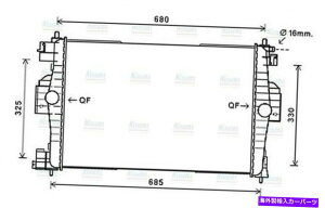Radiator AVA�N�[�����g���W�G�[�^�[CN2280 1330Z2 9673491480 AVA Coolant Radiator CN2280 1330Z2 9673491480�y���s�A���i�z
