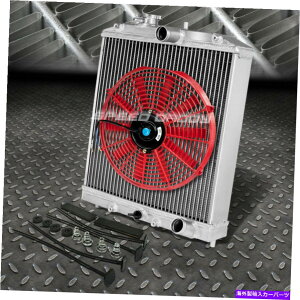 Radiator 3A~jEWG[^[+1x 12 "t@bh92-00 EJ/EK/Del Sol EG/Integra DB DC 3-ROW ALUMINUM RADIATOR+1X 12"FAN RED FOR 92-00 EJ/EK/DEL SOL EG/INTEGRA DB DC