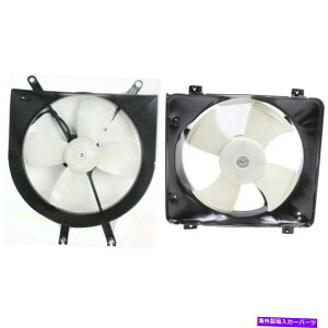 Radiator ���W�G�[�^�[��p�t�@��w/ a/ c�R���f���T�[�t�@��96-98�z���_�V�r�b�NLH��RH�Z�b�g2 Radiator Cooling Fan w/ A/C Condenser Fan For 96-98 Honda Civic LH & RH Set of 2�y���s�A���i�z