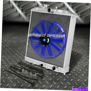 Radiator 3A~jEWG[^[+1x 10 "t@u[92-00 EJ/EK/Del Sol EG/Integra DB DC 3-ROW ALUMINUM RADIATOR+1X 10"FAN BLUE FOR 92-00 EJ/EK/DEL SOL EG/INTEGRA DB DC