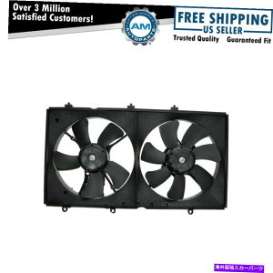 Radiator �f���A��A/ C���W�G�[�^�[��p�t�@���A�Z���u��03-07�~�c�r�V�����T�[�p�̃��[�^�[�t�� Dual A/C Radiator Cooling Fan Assembly w/ Motor for 03-07 Mitsubishi Lancer�y���s�A���i�z
