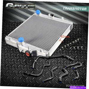 Radiator 2��A���~�j�E�����W�G�[�^�[ +�V���R���z�[�X�t�B�b�g92-00�z���_�V�r�b�NB16 B18�^�C�vR 2 Row Aluminum Radiator +Silicone Hose Fit For 92-00 Honda Civic B16 B18 Type R�y���s�A���i�z