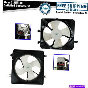 Radiator ラジエーターACコンデンサー冷却ファンアセンブリペアホンダCR-V CRV用セット Radiator AC Condenser Cooling Fan Assembly Pair Set for Honda CR-V CRV