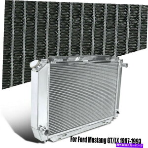 Radiator FIT 79-93 FORD MUSTANG V8 V8 LX GT COBRA 2-ROWtA~jE[VOWG[^[MT Fit 79-93 Ford Mustang V8 V6 LX GT Cobra 2-Row Full Aluminum Racing Radiator MT