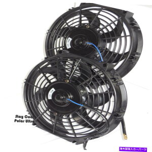 Radiator �J�}�����W�G�[�^�[�t�@���A�����[�E�B�X�R���V���t����2�̓d�C���W�G�[�^�[��p�t�@���̃Z�b�g Camaro Radiator Fans,Set of Two 10 Electric Radiator Cooling Fans with Relay Wi�y���s�A���i�z