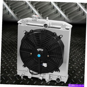 Radiator 94-00̏ꍇAEG/EH/EJ/EM/DC 2A~jERA[VOWG[^[+12Vt@VEh FOR 94-00 EG/EH/EJ/EM/DC AT 2-ROW ALUMINUM CORE RACING RADIATOR+12V FAN SHROUD